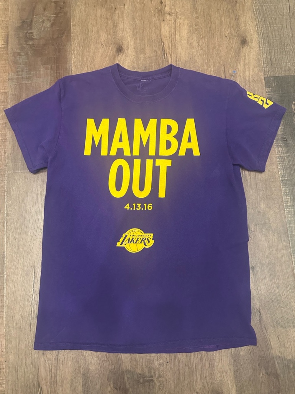 Mamba Out Kobe Bryant Los Angeles Lakers Purple Graphic  size med